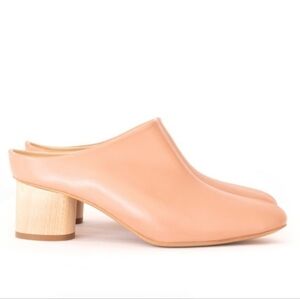 Sydney Brown Women Low  Clog Mule Rose Wood heels shoes sz 41/11